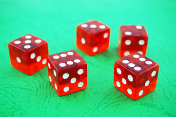 Dice green table
