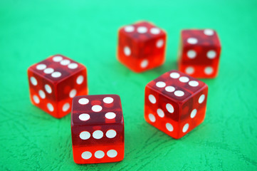 Dice green table