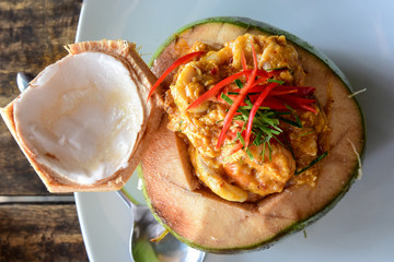 Curry Streamed Seafood in Coconut