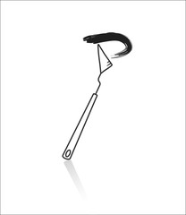 Palette-knife isolated on transparent background. Vector Illustration