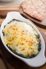 Baked spinach with cheese