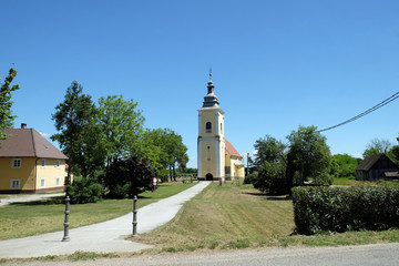 Fototapeta na wymiar Parish Church of Saint Michael in Preloscica, Croatia on June 18, 2016.