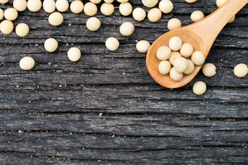 Fototapeta na wymiar Soya beans spread