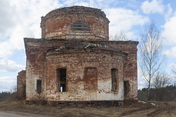 ruined abandoned church