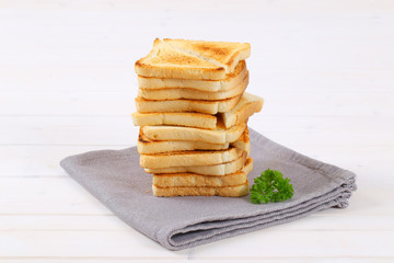 slices of toasted bread