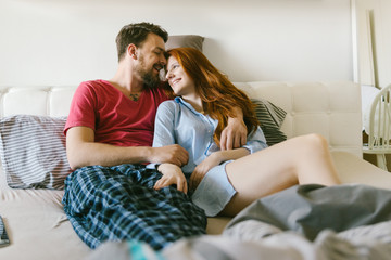 Young Couple  Relaxing at Home.