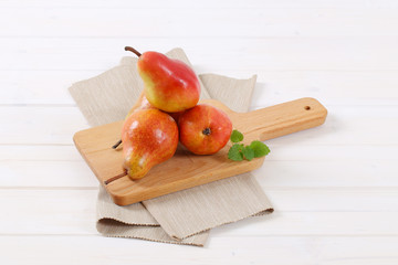 ripe red pears