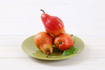 ripe red pears