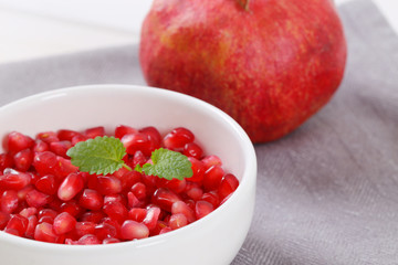 ripe pomegranate with seeds