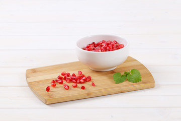 bowl of pomegranate seeds
