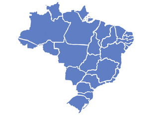 Fototapeta na wymiar Brazil Map