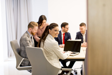 Business people working in modern office