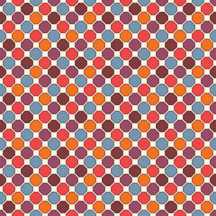 Repeated octagons stained glass mosaic background. Bright ceramic tiles. Seamless pattern with geometric ornament.