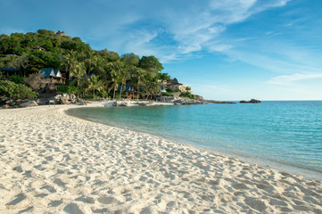 Beautiful beach with sand and turquoise sea