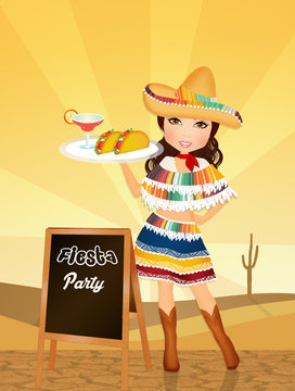 Mexican girl for fiesta