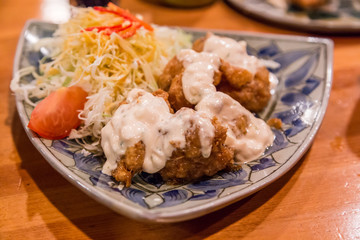 Chicken nanban - deep fired chicken with tartar sauce
