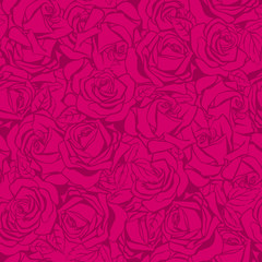 Floral seamless texture with roses.