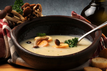 Mushroom cream Crema de champiñones Vellutata di funghi 