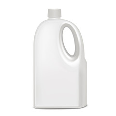 Realistic Template Blank White Plastic Bottle. Vector