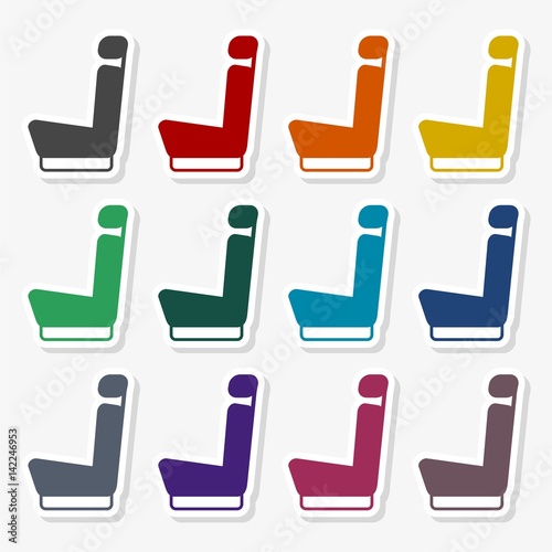 "Car seat icon - Vector Illustration" Stock image and royalty-free