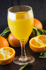 Natural fresh tangerine juice