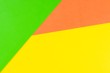 Yellow, green and orange color paper background