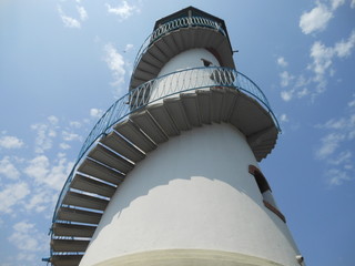 Lighthouse with external helicoidal stairs