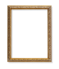 Fototapeta premium golden frame on white