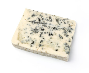 blue cheese isolated on white.