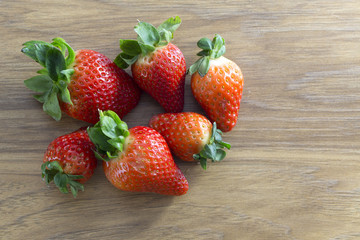 Group of fresh strawberries