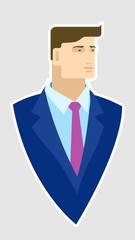 Businessman in blue blazer