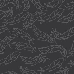 Feather doodle pattern