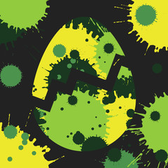 Easter egg concept illustration abstract spring color paint splashes mosaic background