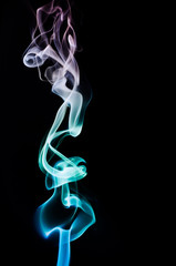 Abstract smoke isolated on dark background