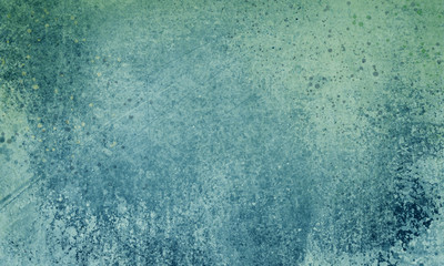 blue background with grunge texture and paint spatters, old elegant vintage background design