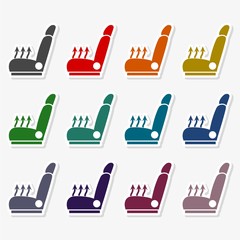 Car seat icon. - Illustration