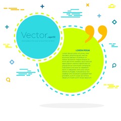Abstract concept vector empty speech square quote text bubble. For web and mobile app isolated on background, illustration template design, creative presentation, business infographic social media.