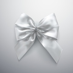 White Bow And Ribbons.