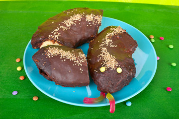 Schlangen- Kuchen mit Schokolade