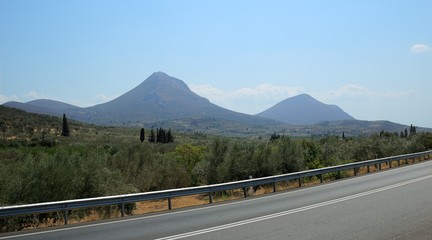 Peloponnese summer landscape, Greece