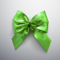 Green Bow And Ribbons.