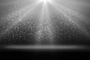 Abstract silver background with particles