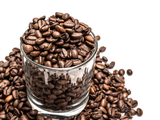 coffee bean in the glass