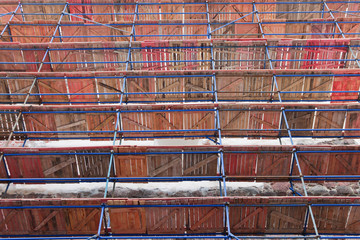 constructions for the renovation of the building facade