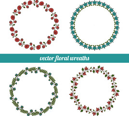 beautiful floral wreaths