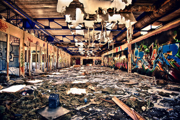 Office devastated