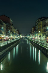 Fototapeta premium View of the Naviglio Grande in Milan at night - 4