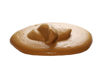 Coffee foam isolated on white background, clipping path