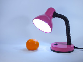 Orange and a desk lamp.