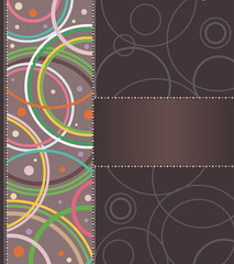  invitation card with colorful ornaments from different circles